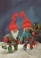 PÈRE NOËL Bonne Année Noël GNOME Vintage Carte Postale CPSM #PAY502.A - Santa Claus