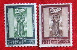 Todestag Des Hl.Johannes Von Capistrano 1956 Mi 261-262 Yv 232-233 Ongebruikt / MH * VATICANO VATICAN VATICAAN - Unused Stamps