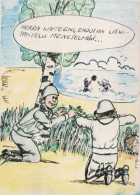 SOLDATI UMORISMO Militaria Vintage Cartolina CPSM #PBV800.A - Humor