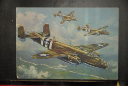 CP,  ILLUSTRATEUR, Louis Petit, Avion, Aviation,  North-American B.25 "Mitchell" (E.U.),   Collection Des Avions Alliés - 1939-1945: II Guerra