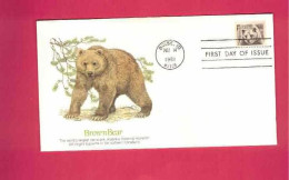 FDC - Lettre De 1981 Des USA EUAN - YT N° 1325 - Ours Brun - Bears