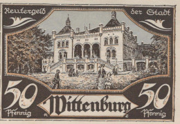 50 PFENNIG 1922 Stadt WITTENBURG Mecklenburg-Schwerin UNC DEUTSCHLAND #PI691 - [11] Local Banknote Issues