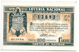 PUBLICIDAD DE LOTERIA NACIONAL, PRIMER PREMIO 22/12/1939 - Advertising