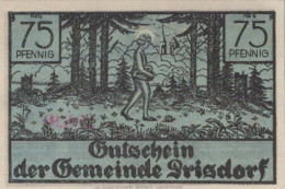 75 PFENNIG 1914-1924 Stadt Prisdorf Schleswig-Holstein UNC DEUTSCHLAND #PB762 - Lokale Ausgaben