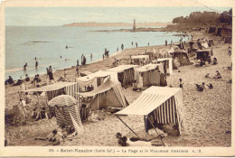 CPA - SAINT NAZAIRE - LA PLAGE ET LE MONUMENT AMERICAIN - Saint Nazaire