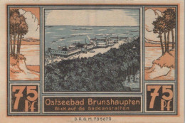 75 PFENNIG 1914-1924 BRUNSHAUPTEN Mecklenburg-Schwerin UNC DEUTSCHLAND #PC851 - Lokale Ausgaben