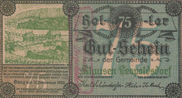 75 HELLER 1920 Stadt KLAUSEN-LEOPOLDSDORF Niedrigeren Österreich Notgeld Papiergeld Banknote #PG913 - Lokale Ausgaben