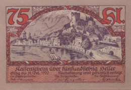 75 HELLER 1918-1921 Stadt RATTENBERG Tyrol Österreich Notgeld Banknote #PD970 - Lokale Ausgaben