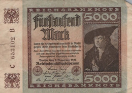 5000 MARK 1922 Stadt BERLIN DEUTSCHLAND Papiergeld Banknote #PL044 - Lokale Ausgaben