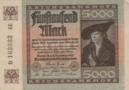 5000 MARK 1922 Stadt BERLIN DEUTSCHLAND Papiergeld Banknote #PL045 - Lokale Ausgaben