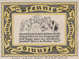 75 PFENNIG 1921 Stadt STOLZENAU Hanover DEUTSCHLAND Notgeld Banknote #PJ082 - Lokale Ausgaben