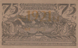 75 PFENNIG 1921 Stadt OBERAMMERGAU Bavaria UNC DEUTSCHLAND Notgeld #PJ169 - Lokale Ausgaben