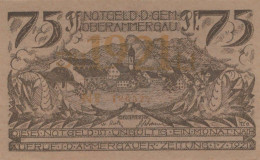 75 PFENNIG 1921 Stadt OBERAMMERGAU Bavaria UNC DEUTSCHLAND Notgeld #PH273 - Lokale Ausgaben