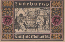 75 PFENNIG 1921 Stadt LÜNEBURG Hanover UNC DEUTSCHLAND Notgeld Banknote #PC642 - Lokale Ausgaben