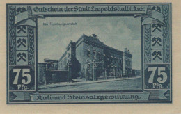75 PFENNIG 1921 Stadt LEOPOLDSHALL Anhalt UNC DEUTSCHLAND Notgeld #PC182 - [11] Local Banknote Issues