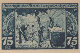 75 PFENNIG 1921 Stadt LEOPOLDSHALL Anhalt UNC DEUTSCHLAND Notgeld #PC164 - [11] Local Banknote Issues