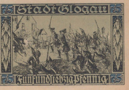 75 PFENNIG 1921 Stadt GLOGAU Niedrigeren Silesia UNC DEUTSCHLAND Notgeld #PI579 - [11] Local Banknote Issues