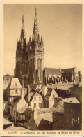 CPA - QUIMPER - CATHEDRALE VUE DE L'HOTEL DE L'EPEE - Quimper