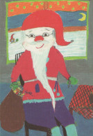 SANTA CLAUS Happy New Year Christmas Vintage Postcard CPSM #PBL023.GB - Santa Claus