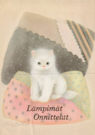 CAT KITTY Animals Vintage Postcard CPSM #PAM161.GB - Chats