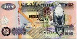 ZAMBIA 100 KWACHA 2006 Buffalo Head/Orlan Paper Money Banknote #P10113 - Lokale Ausgaben