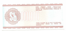 BOLIVIA 100 000 PESOS BOLIVIANOS 1984 SERIE A AUNC Paper Money #P10817.4 - [11] Local Banknote Issues