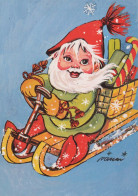 PAPÁ NOEL Feliz Año Navidad Vintage Tarjeta Postal CPSM #PBL165.ES - Santa Claus