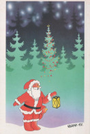 PAPÁ NOEL Feliz Año Navidad Vintage Tarjeta Postal CPSM #PAU592.ES - Santa Claus