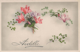 FLOWERS Vintage Postcard CPA #PKE604.GB - Flowers