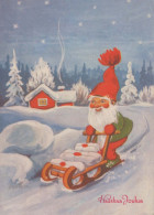 PÈRE NOËL Bonne Année Noël Vintage Carte Postale CPSM #PBL166.FR - Santa Claus