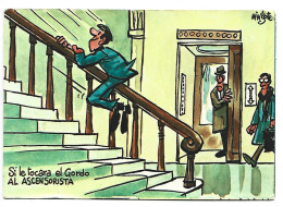 SI LE TOCARA EL GORDO AL ASCENSORISTA.- ILUSTRACION DE MINGOTE - Contemporary (from 1950)