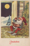 PÈRE NOËL NOËL Fêtes Voeux Vintage Carte Postale CPSMPF #PAJ448.FR - Santa Claus