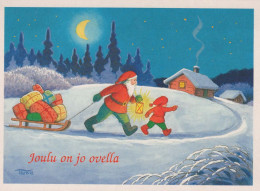 PAPÁ NOEL Feliz Año Navidad Vintage Tarjeta Postal CPSMPF #PKG329.ES - Santa Claus