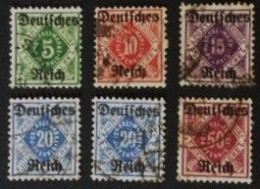 1920 Dienstmarken Ziffern In Rauten Satz Mi.52 - 56 (mit 55X Und 55Y Peprüft BPP) - Dienstzegels
