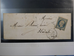 DN11 FRANCE LETTRE RARE 1854 ETOILE DE  PARIS A BLIDAH ALGERIE   +N°10  +VU M. BEHR .DISPERSION COLLECTION ++++ - 1849-1876: Classic Period