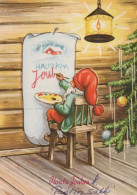 WEIHNACHTSMANN SANTA CLAUS WEIHNACHTSFERIEN Vintage Postkarte CPSM #PAK695.DE - Santa Claus