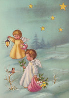 ENGEL WEIHNACHTSFERIEN Feiern & Feste Vintage Ansichtskarte Postkarte CPSM #PAH934.DE - Engel