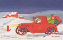 PÈRE NOËL Bonne Année Noël Vintage Carte Postale CPA #PKE034.FR - Kerstman