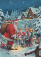 BABBO NATALE Buon Anno Natale Vintage Cartolina CPSM #PBL483.IT - Santa Claus