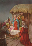 Vergine Maria Madonna Gesù Bambino Natale Religione Vintage Cartolina CPSM #PBB825.IT - Maagd Maria En Madonnas