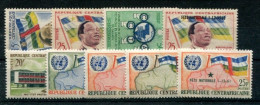 V - REP CENTRAFRICAINE - Année 1959-61 :  N° Y&T 1 à 17 (sf 4/11)   (9 Timbres  Tous NSC **) - Costa De Marfil (1960-...)