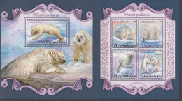 Mozambique 2018 - OURS POLAIRES - BL + BF  - MNH - Michel 42 Eur. - Bears