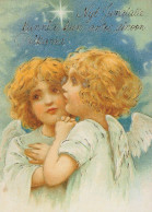 ANGELO Buon Anno Natale Vintage Cartolina CPSM #PAH868.IT - Angeli