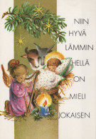 ANGELO Buon Anno Natale Vintage Cartolina CPSM #PAH375.IT - Angels