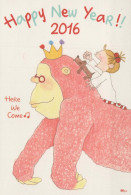 AFFE Tier Vintage Ansichtskarte Postkarte CPSM #PBS019.DE - Monkeys