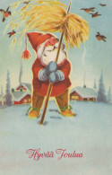 BABBO NATALE Buon Anno Natale Vintage Cartolina CPSMPF #PKG332.IT - Santa Claus
