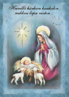 Vergine Maria Madonna Gesù Bambino Natale Religione Vintage Cartolina CPSM #PBP729.IT - Maagd Maria En Madonnas