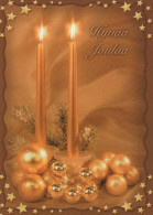 Buon Anno Natale CANDELA Vintage Cartolina CPSM #PBN722.IT - Nouvel An