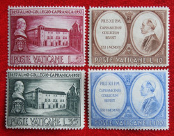 Capranica College 1957 Mi 270-273 Yv 241-244 Ongebruikt / MH * VATICANO VATICAN VATICAAN - Unused Stamps