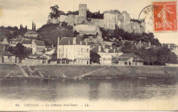 CPA - CHINON - LE CHATEAU SUD-OUEST (BELLE CARTE, CIRCULE  1913) - Chinon